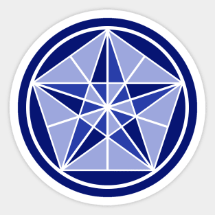 Royal Blue Crystal Star Sticker